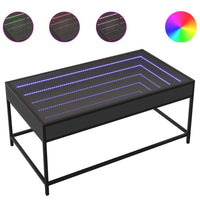 Thumbnail for Couchtisch mit Infinity-LED Schwarz 90x50x41 cm