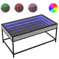 Thumbnail for Couchtisch mit Infinity-LED Grau Sonoma 90x50x41 cm