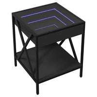 Thumbnail for Couchtisch mit Infinity-LED Schwarz 40x40x49 cm