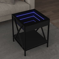 Thumbnail for Couchtisch mit Infinity-LED Schwarz 40x40x49 cm