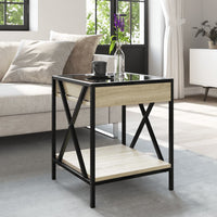 Thumbnail for Couchtisch mit Infinity-LED Sonoma-Eiche 40x40x49 cm