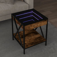 Thumbnail for Couchtisch mit Infinity-LED Räuchereiche 40x40x49 cm