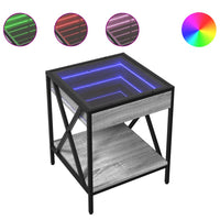 Thumbnail for Couchtisch mit Infinity-LED Grau Sonoma 40x40x49 cm