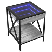 Thumbnail for Couchtisch mit Infinity-LED Grau Sonoma 40x40x49 cm