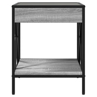 Thumbnail for Couchtisch mit Infinity-LED Grau Sonoma 40x40x49 cm