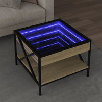 Thumbnail for Couchtisch mit Infinity-LED Sonoma-Eiche 50x50x38 cm