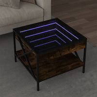 Thumbnail for Couchtisch mit Infinity-LED Räuchereiche 50x50x38 cm
