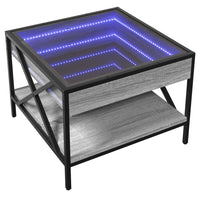 Thumbnail for Couchtisch mit Infinity-LED Grau Sonoma 50x50x38 cm