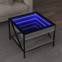 Thumbnail for Couchtisch mit Infinity-LED Grau Sonoma 50x50x38 cm