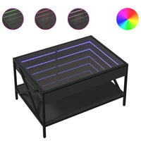 Thumbnail for Couchtisch mit Infinity-LED Schwarz 70x50x38 cm