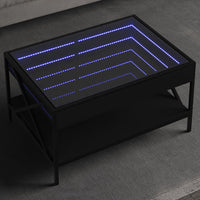 Thumbnail for Couchtisch mit Infinity-LED Schwarz 70x50x38 cm