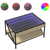 Thumbnail for Couchtisch mit Infinity-LED Sonoma-Eiche 70x50x38 cm