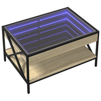Thumbnail for Couchtisch mit Infinity-LED Sonoma-Eiche 70x50x38 cm
