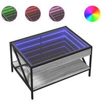 Thumbnail for Couchtisch mit Infinity-LED Grau Sonoma 70x50x38 cm