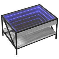 Thumbnail for Couchtisch mit Infinity-LED Grau Sonoma 70x50x38 cm