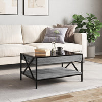 Thumbnail for Couchtisch mit Infinity-LED Grau Sonoma 70x50x38 cm
