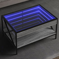 Thumbnail for Couchtisch mit Infinity-LED Grau Sonoma 70x50x38 cm