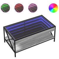 Thumbnail for Couchtisch mit Infinity-LED Grau Sonoma 90x50x38 cm