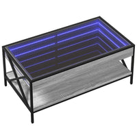 Thumbnail for Couchtisch mit Infinity-LED Grau Sonoma 90x50x38 cm