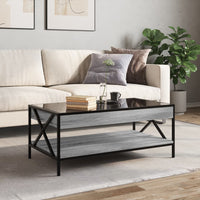 Thumbnail for Couchtisch mit Infinity-LED Grau Sonoma 90x50x38 cm