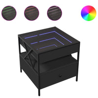 Thumbnail for Couchtisch mit Infinity-LED Schwarz 50x50x51 cm
