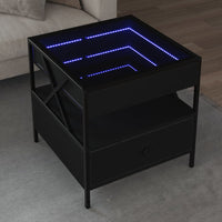 Thumbnail for Couchtisch mit Infinity-LED Schwarz 50x50x51 cm