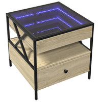 Thumbnail for Couchtisch mit Infinity-LED Sonoma-Eiche 50x50x51 cm