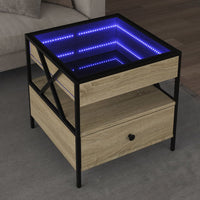 Thumbnail for Couchtisch mit Infinity-LED Sonoma-Eiche 50x50x51 cm
