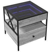Thumbnail for Couchtisch mit Infinity-LED Grau Sonoma 50x50x51 cm