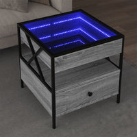 Thumbnail for Couchtisch mit Infinity-LED Grau Sonoma 50x50x51 cm