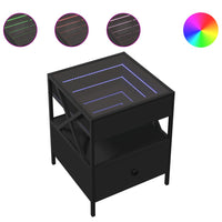 Thumbnail for Couchtisch mit Infinity-LED Schwarz 40x40x51 cm