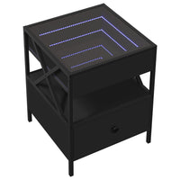 Thumbnail for Couchtisch mit Infinity-LED Schwarz 40x40x51 cm
