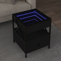 Thumbnail for Couchtisch mit Infinity-LED Schwarz 40x40x51 cm