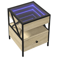 Thumbnail for Couchtisch mit Infinity-LED Sonoma-Eiche 40x40x51 cm