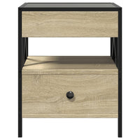 Thumbnail for Couchtisch mit Infinity-LED Sonoma-Eiche 40x40x51 cm