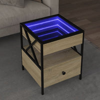 Thumbnail for Couchtisch mit Infinity-LED Sonoma-Eiche 40x40x51 cm