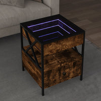 Thumbnail for Couchtisch mit Infinity-LED Räuchereiche 40x40x51 cm