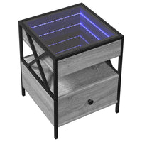 Thumbnail for Couchtisch mit Infinity-LED Grau Sonoma 40x40x51 cm
