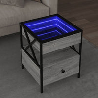 Thumbnail for Couchtisch mit Infinity-LED Grau Sonoma 40x40x51 cm