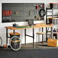 Thumbnail for Schreibtischplatte Hellbraun 220x80x4 cm Massivholz Eiche