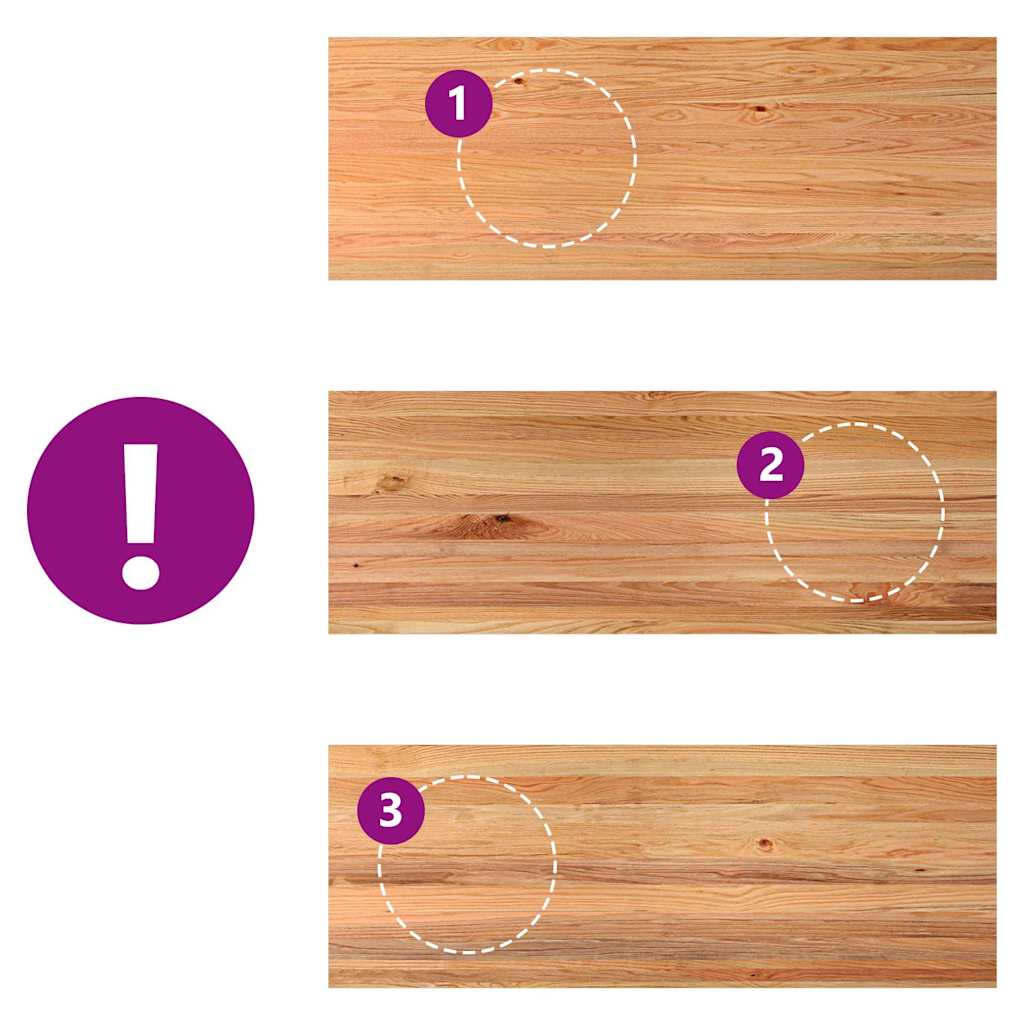 Schreibtischplatte Hellbraun 220x80x4 cm Massivholz Eiche