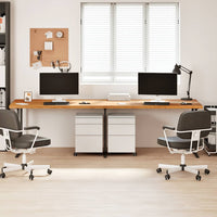 Thumbnail for Schreibtischplatte Hellbraun 280x80x4 cm Massivholz Eiche