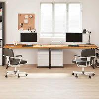 Thumbnail for Schreibtischplatte Hellbraun 320x80x4 cm Massivholz Eiche