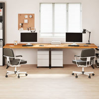 Thumbnail for Schreibtischplatte Hellbraun 320x90x4 cm Massivholz Eiche