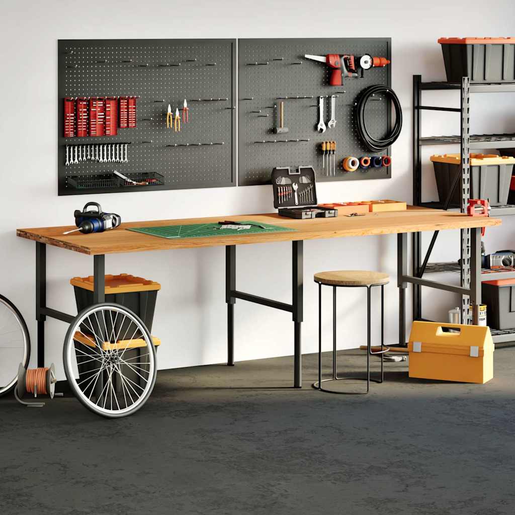 Schreibtischplatte Hellbraun 280x100x4 cm Massivholz Eiche
