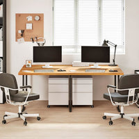 Thumbnail for Schreibtischplatte Hellbraun 200x120x4 cm Massivholz Eiche