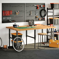 Thumbnail for Schreibtischplatte Hellbraun 200x120x4 cm Massivholz Eiche