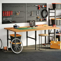 Thumbnail for Schreibtischplatte Hellbraun 220x120x4 cm Massivholz Eiche