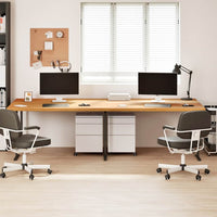 Thumbnail for Schreibtischplatte Hellbraun 280x120x4 cm Massivholz Eiche