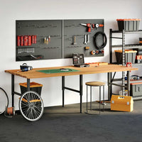 Thumbnail for Schreibtischplatte Hellbraun 280x120x4 cm Massivholz Eiche